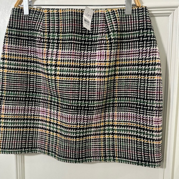 Loft Multicolor Plaid Mini Skirt - Picture 2 of 3